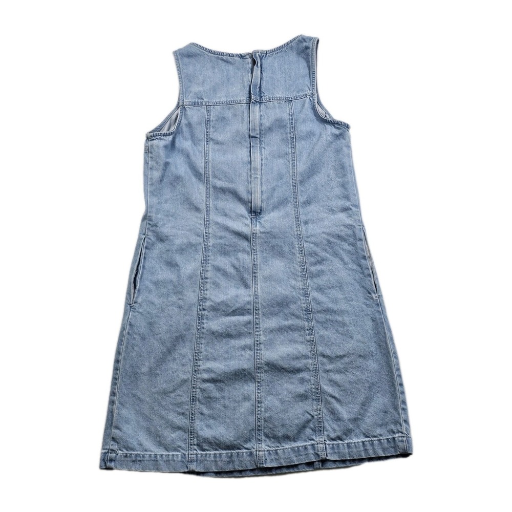 Time And Tru Denim Shift Mini Dress Womens S(4-6) Ladies Light Blue Sleeveless - Picture 4 of 9
